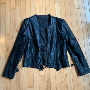 Blanknyc faux leather jacket with zipper details